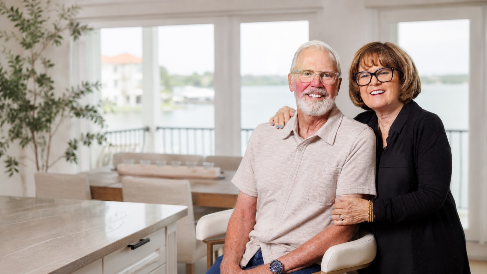 Brian and Candice Simmons at home